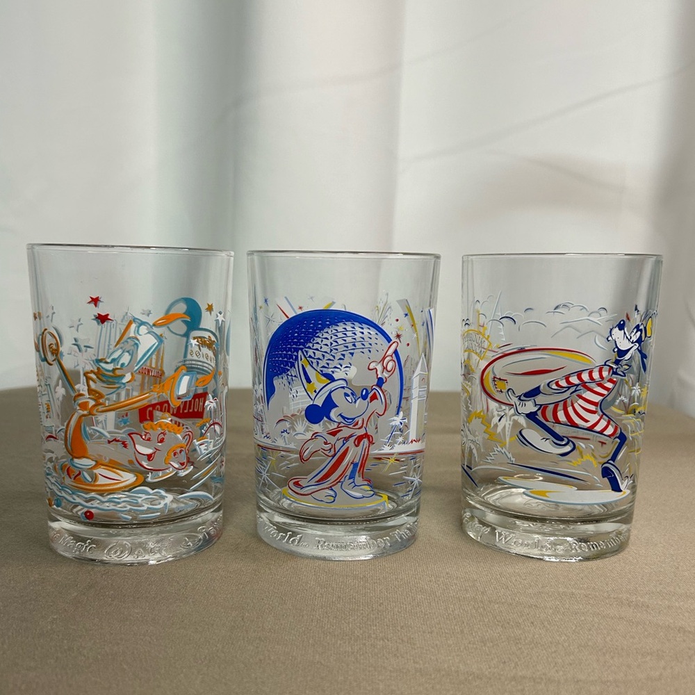 McDonald's 1996 Walt Disney World 25th Anniversary Remember The Magic Glasses-3